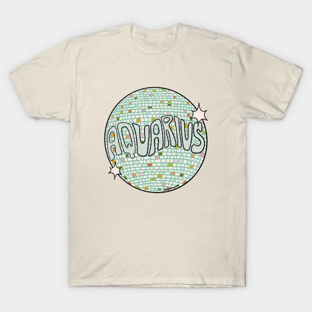 Aquarius Disco Ball T-Shirt by Doodle by Meg